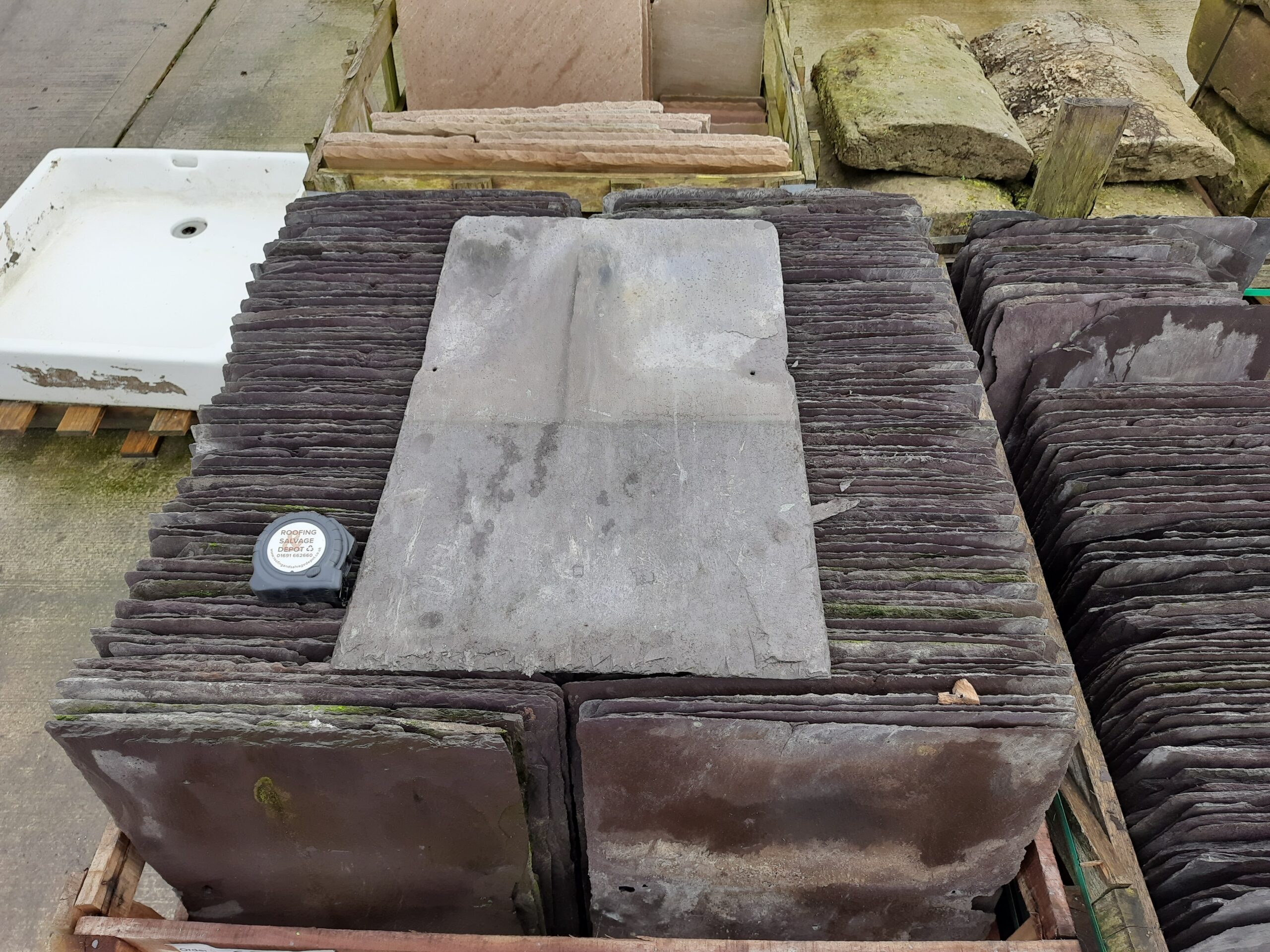 Reclaimed Welsh Penrhyn Purple Random Tonner Slates 28